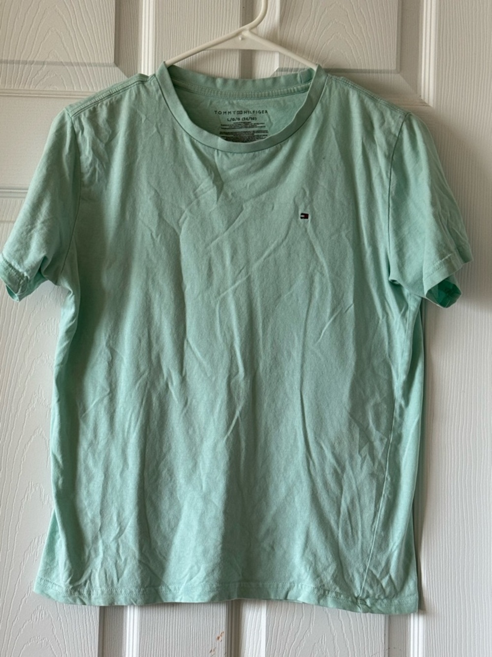 Tommy Hilfiger Boys Classic Crew Neck T-Shirt - Mint Blue